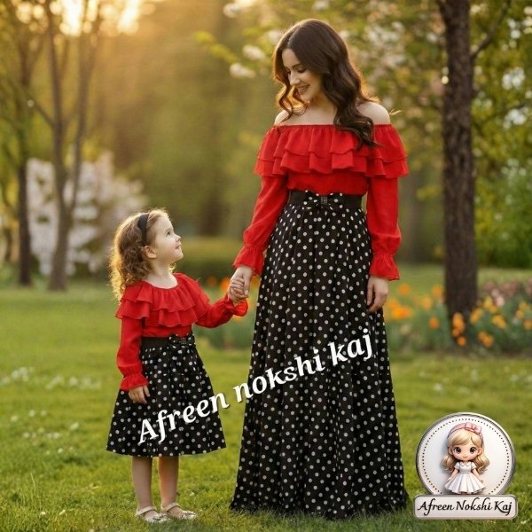 Beautiful Red Elegant Floral Dress