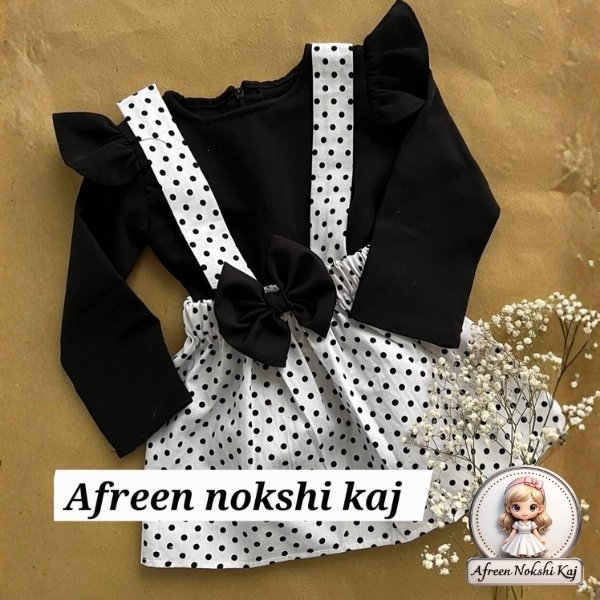 Stylish Black Polka-Dot Frock