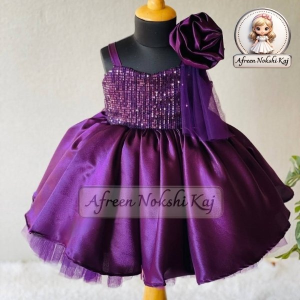 Sequined Violet Party Dress