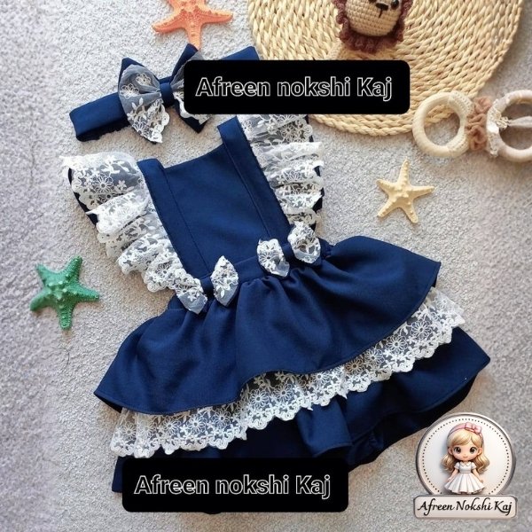 Stylish Blue Floral Frock