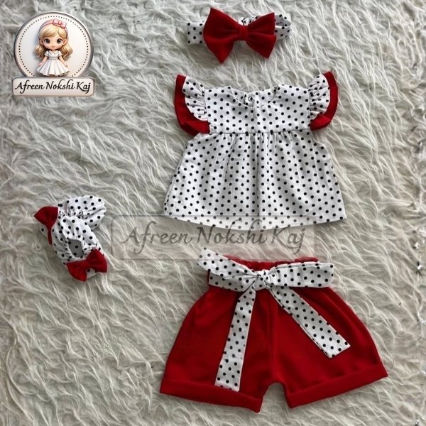 Stylish White Polka Dress