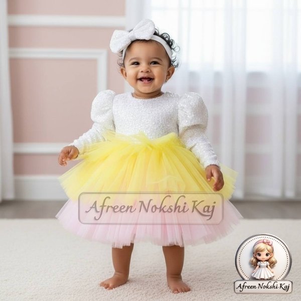 Stylish Yellow Party Dress