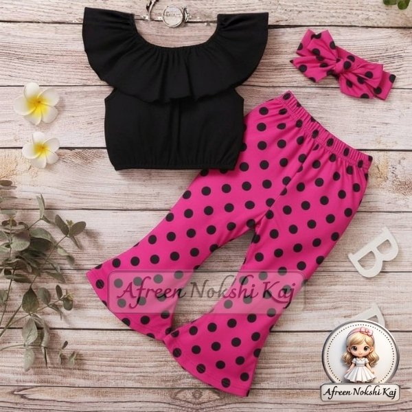 Elegant Pink Polka Dot Gown