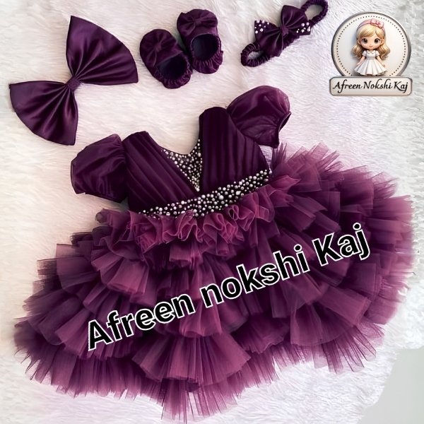 Ruffle Velvet Party Dress
