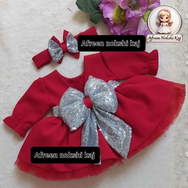 Stylish Sequined Baby Dress