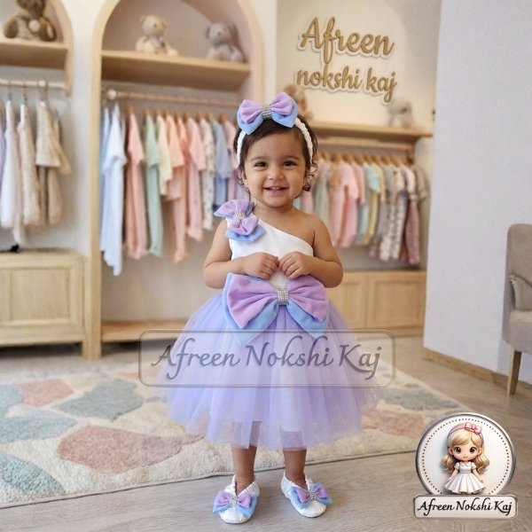 Stylish Lavender Embellished Dress