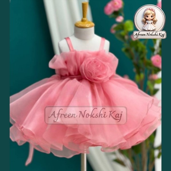 Stylish Pink Floral Frock