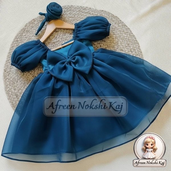 Elegant Dark Blue Frock