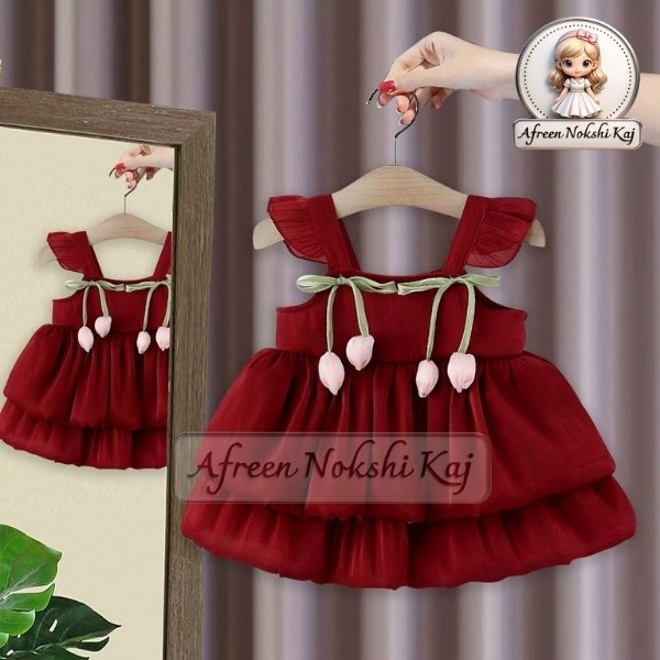 Elegant Red Velvet Dress