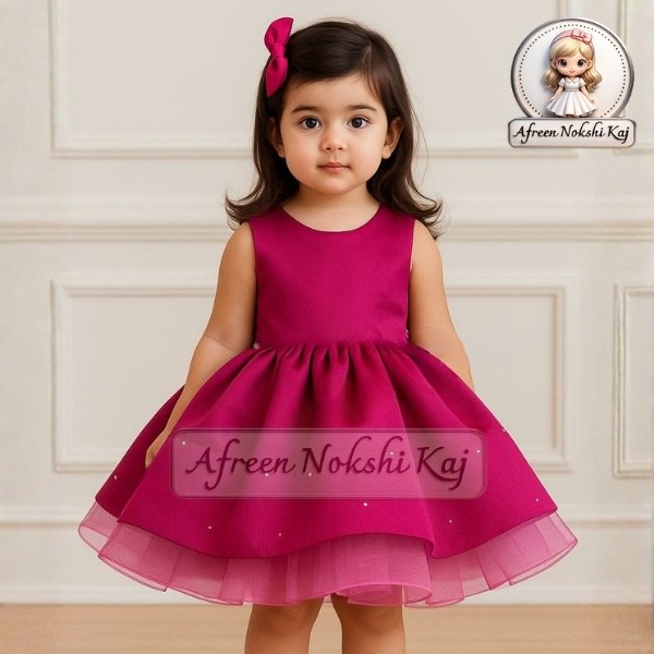 Stylish Fuchsia Tulle Dress