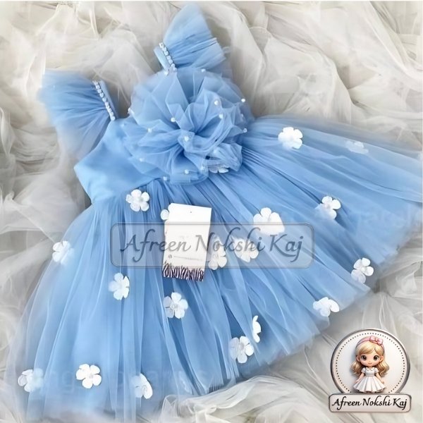 Beautiful Floral Net Frock