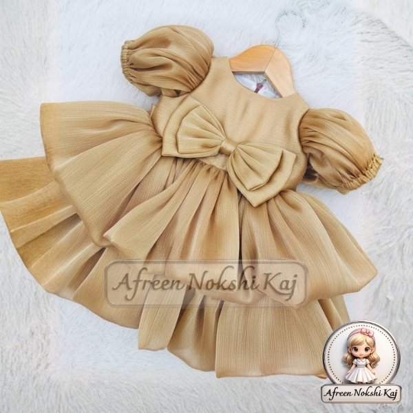 Adorable Khaki Baby Party Dress