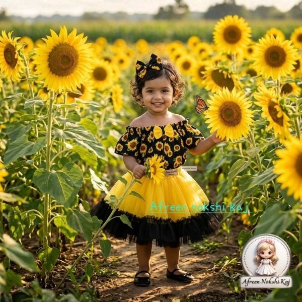 Beautiful Yellow Floral Frock