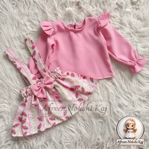 Stylish Pink Floral Combo Dress