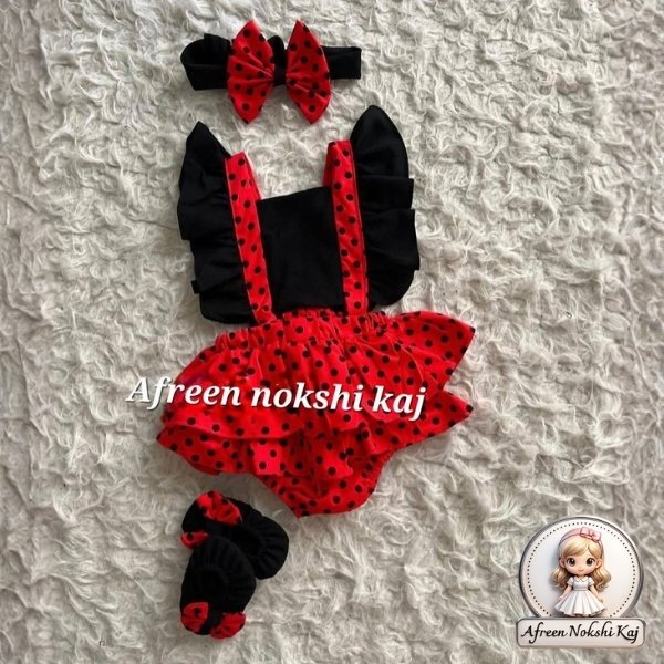 Stylish Red Floral Ruffle Gown
